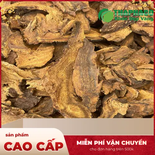 Hình ảnh sản phẩm Đại Hoàng khô của THAPHACO, được đóng gói cẩn thận