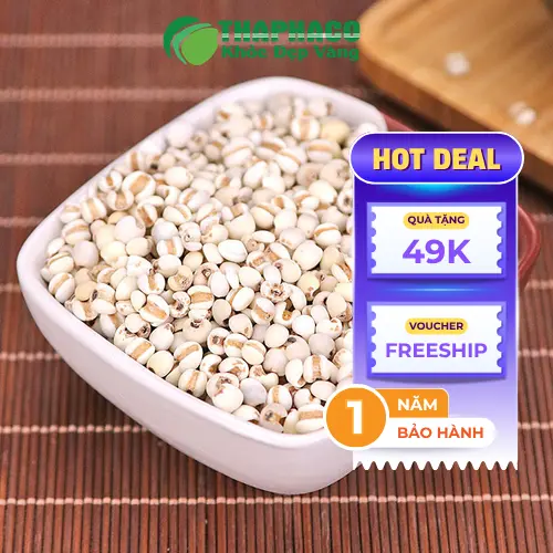Ý dĩ sau khi ngâm và rửa sạch
