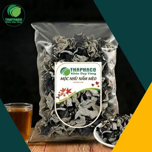 Mộc nhĩ khô, tai nấm màu nâu đen