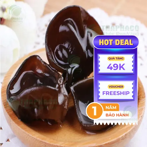Mộc nhĩ sau khi ngâm nở và làm sạch