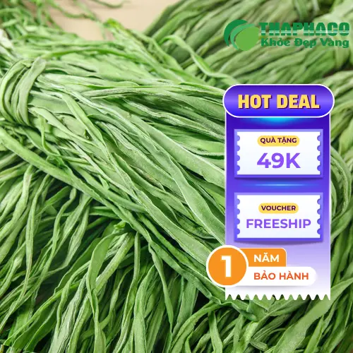 Rau tiến vua khô sau khi ngâm
