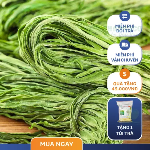 Rau tiến vua đã ngâm và cắt khúc sẵn sàng chế biến