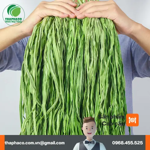 Sản phẩm rau tiến vua khô đóng gói tại THAPHACO sẵn sàng đến tay người tiêu dùng.