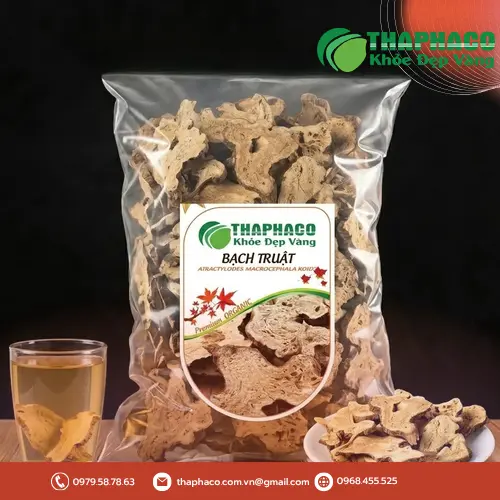 Hình ảnh bạch truật khô đã thái lát