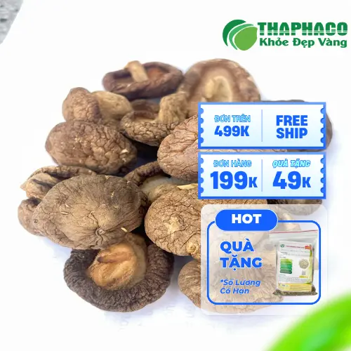 Nấm đông cô khô đang được ngâm