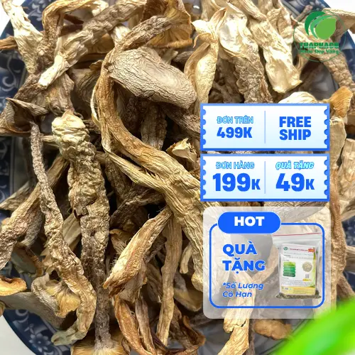Nấm lộc nhung khô đã được thái lát