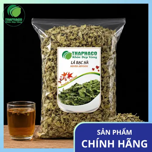 Lá bạc hà tươi xanh