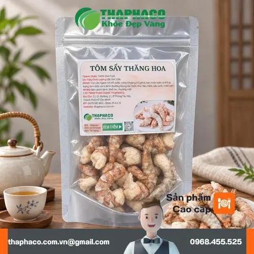 Tôm sấy thăng hoa là nguyên liệu tiện lợi cho món ăn gia đình
