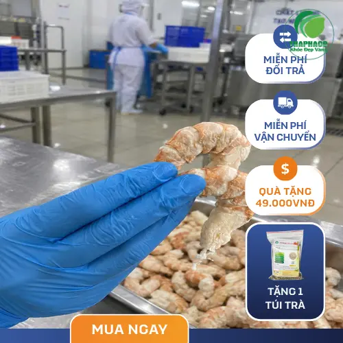 Sản phẩm tôm sấy thăng hoa đóng gói đạt chuẩn chất lượng